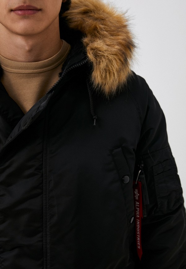 Парка и брелок Alpha Industries черный, размер 48, фото 5