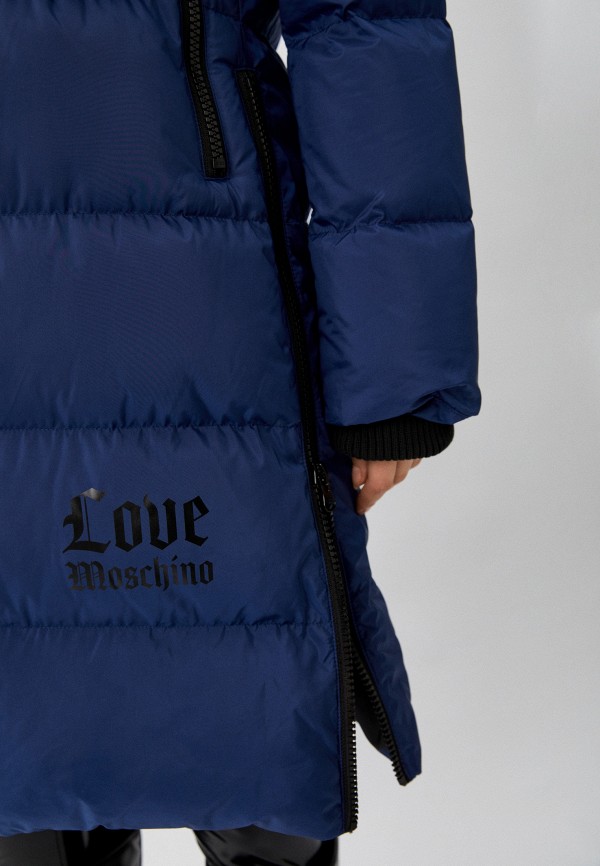 Куртка утепленная Love Moschino синий, размер 42, фото 5