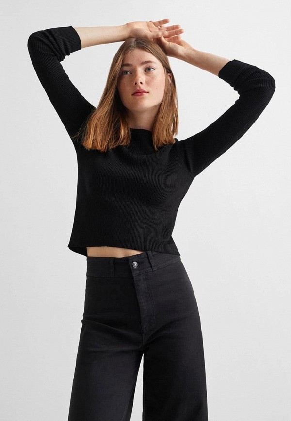 

Лонгслив Mango Kids, Черный, LACETOP
