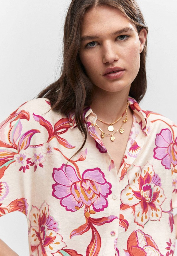 Блуза Mango бежевый, размер 44, фото 4