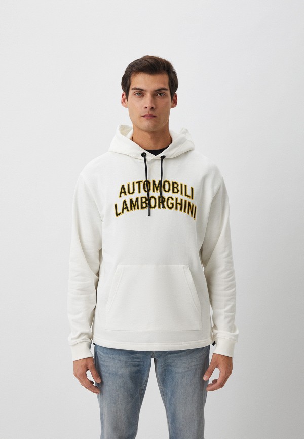 Худи Automobili Lamborghini белого цвета