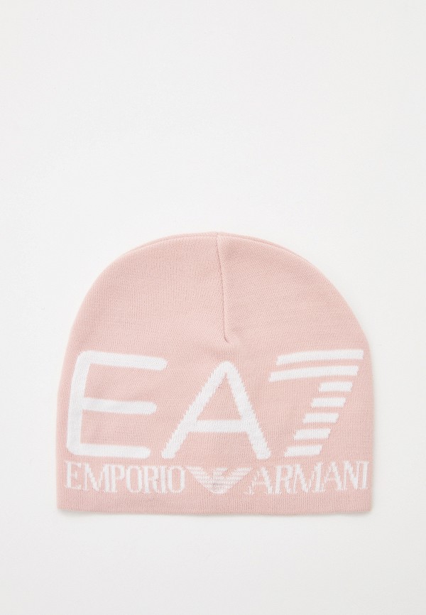 Шапка EA7 розового цвета