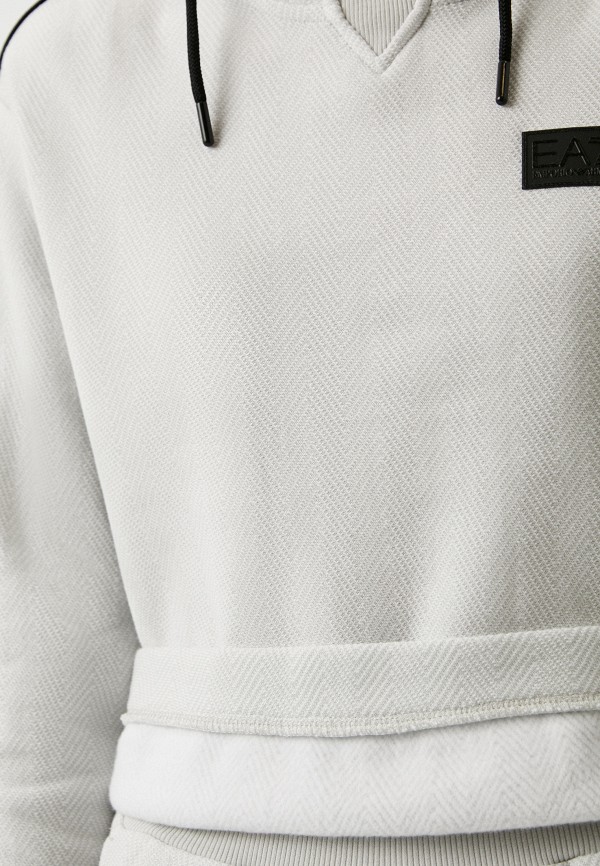 Худи EA7 серый, размер 42, фото 4