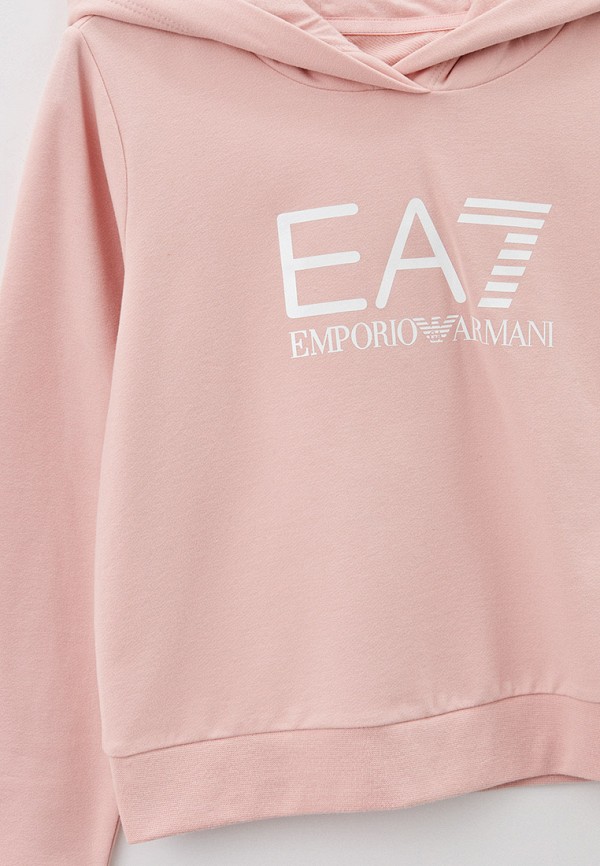 Худи EA7 розовый, размер 152, фото 3