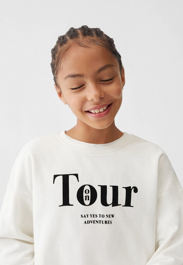 Свитшот Mango Kids белый, размер 152, фото 4