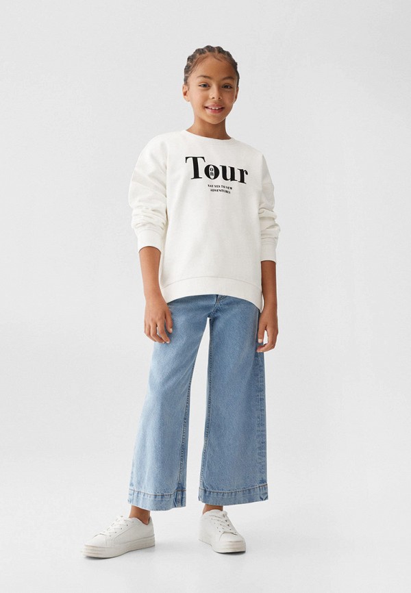 Свитшот Mango Kids белый, размер 152, фото 5