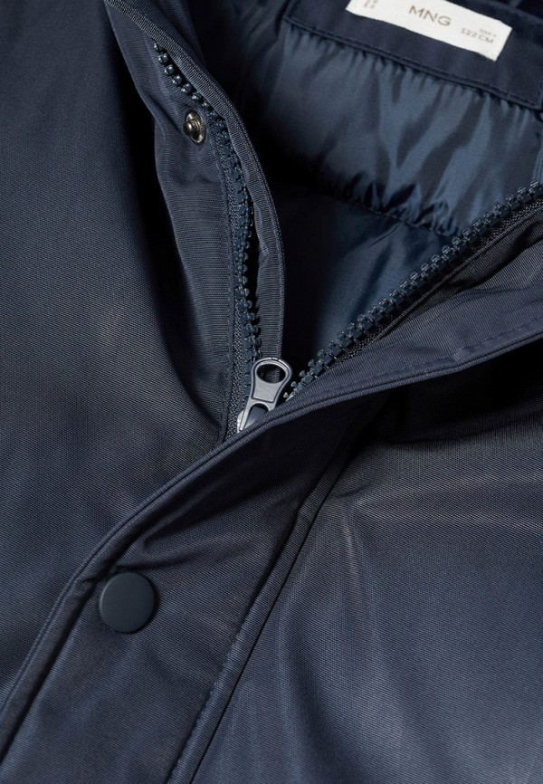 Куртка утепленная Mango Kids синий, размер 116, фото 3