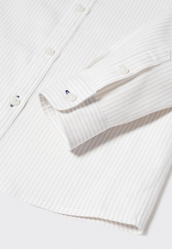 Рубашка Mango Kids бежевый, размер 116, фото 5