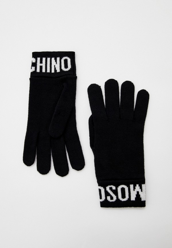 Перчатки Moschino черного цвета