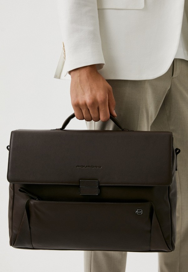 Портфель Piquadro коричневый, размер 00, фото 6
