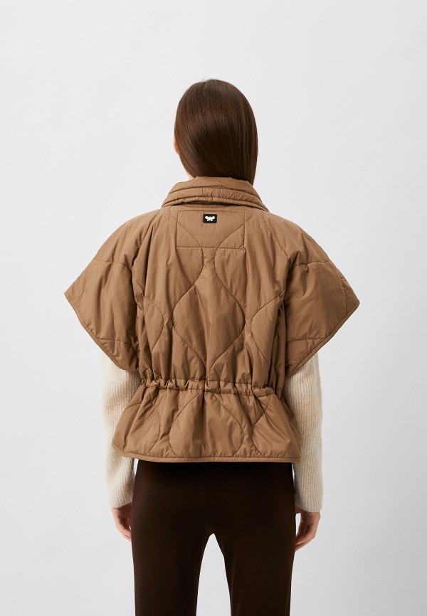 Жилет утепленный Weekend Max Mara коричневый, размер 42, фото 3