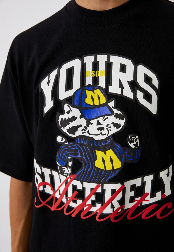 Футболка MSGM черный, размер 52, фото 4