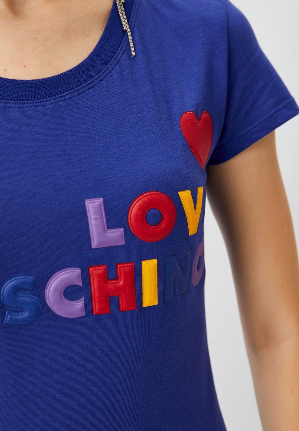 Футболка Love Moschino фиолетовый, размер 42, фото 4