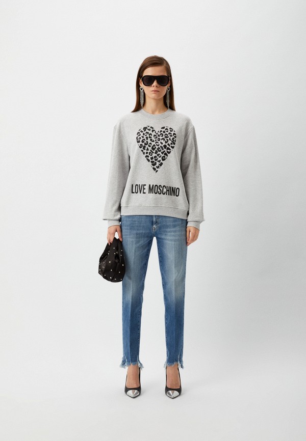 Свитшот Love Moschino серый, размер 46, фото 2