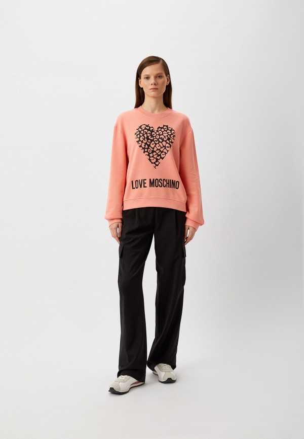 Свитшот Love Moschino оранжевый, размер 44, фото 2