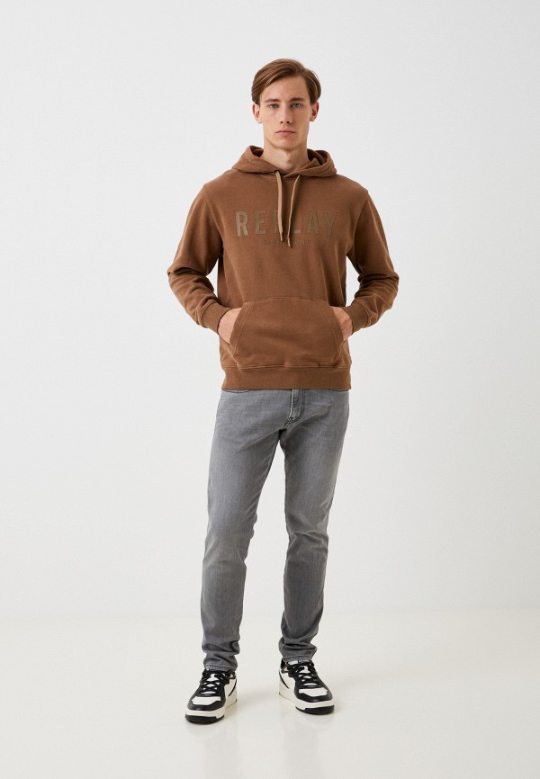 Худи Replay коричневый, размер 52, фото 2