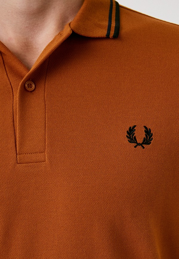 Поло Fred Perry коричневый, размер 60, фото 3