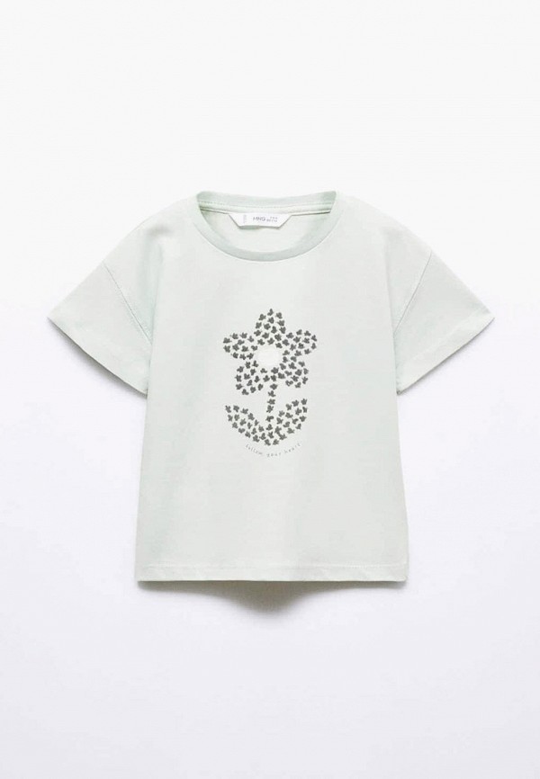 

Футболка Mango Kids, Бирюзовый, FLOWER