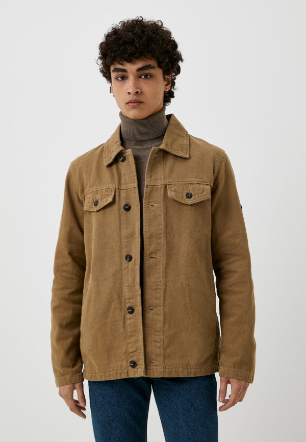

Рубашка джинсовая Basics & More, Коричневый, Overshirt