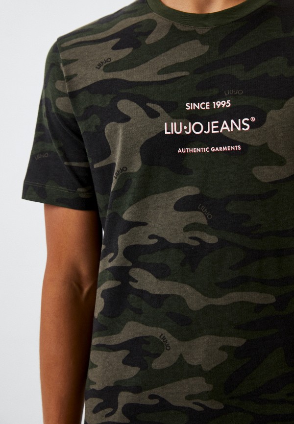 Футболка Liu Jo Uomo хаки, размер 50, фото 4