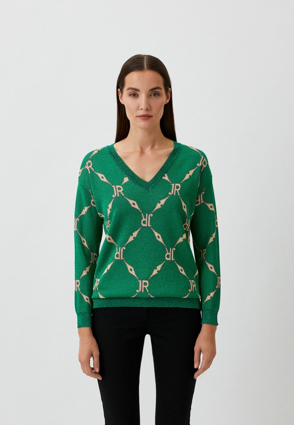 Пуловер John Richmond зеленого цвета
