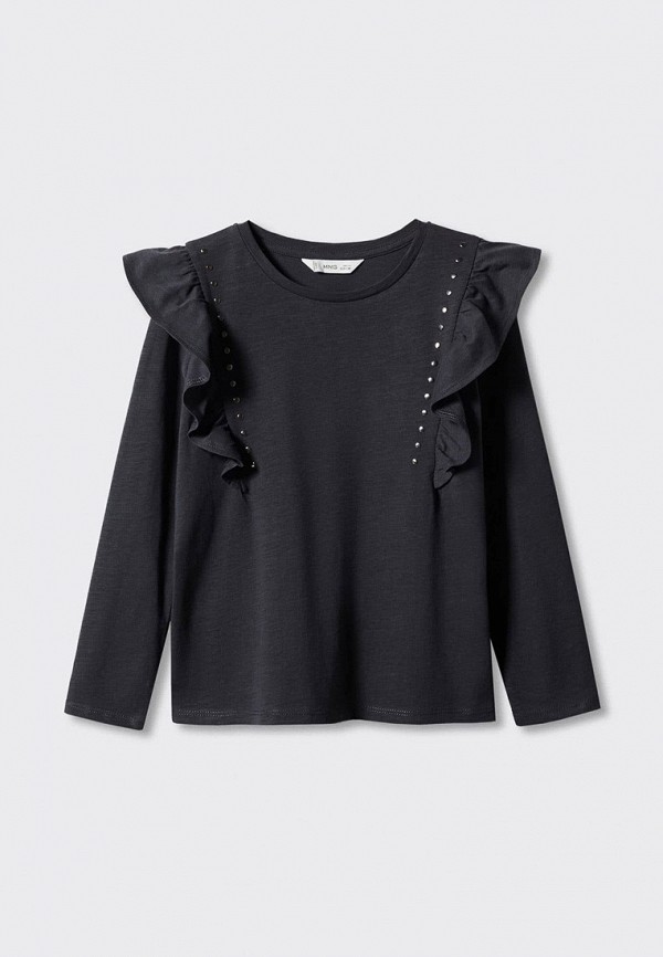 

Лонгслив Mango Kids, Серый, STUD