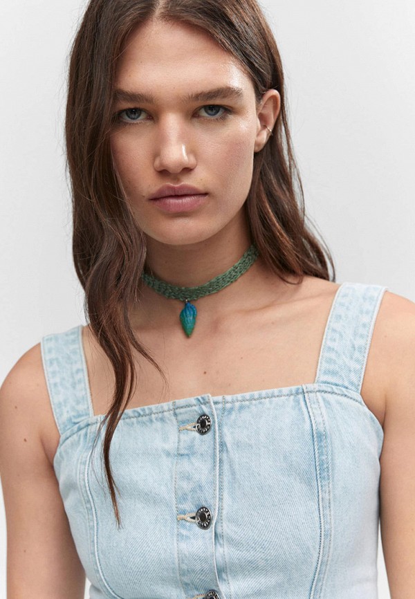 Сарафан Mango голубой, размер 44, фото 4