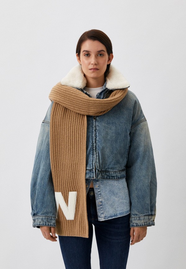 Шарф Weekend Max Mara коричневый, размер 00, фото 4