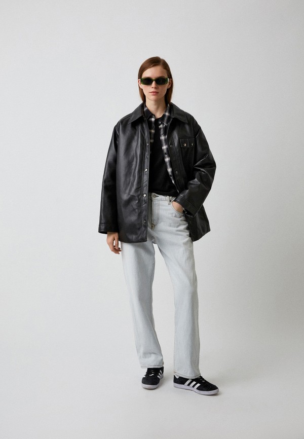 фото Куртка кожаная утепленная iceberg