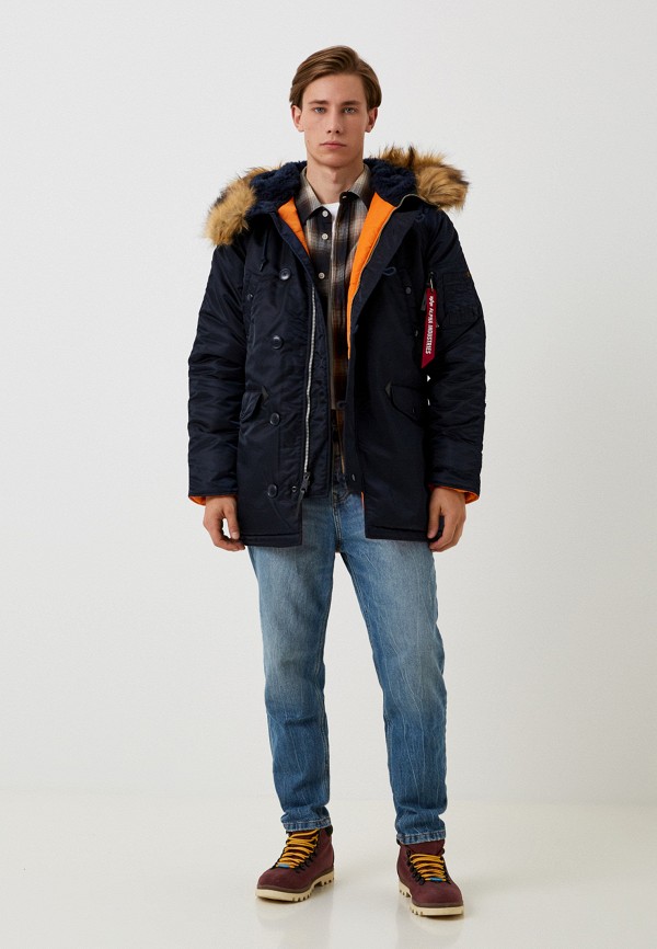 Парка Alpha Industries синий, размер 54, фото 2