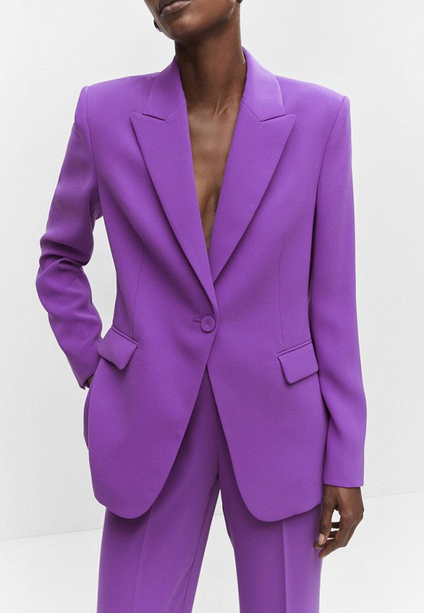 Жакет Mango фиолетовый, размер 42, фото 4