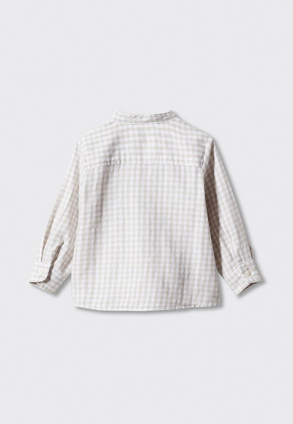 Рубашка Mango Kids бежевый, размер 80, фото 2