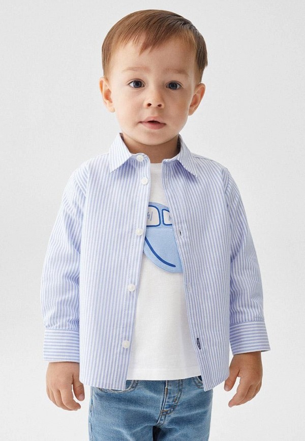 

Рубашка Mango Kids, Голубой, OXFORDBR