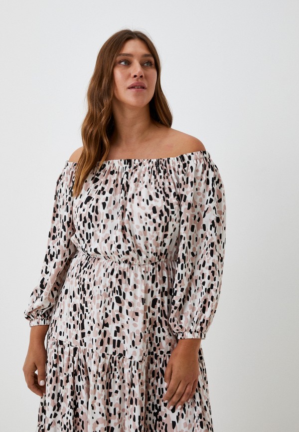 Платье Lorabomb бежевый, размер 56, фото 2