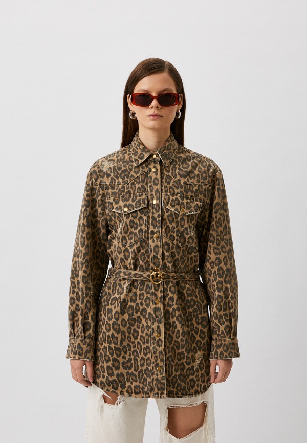 

Рубашка джинсовая Pinko, Бежевый, Overshirt