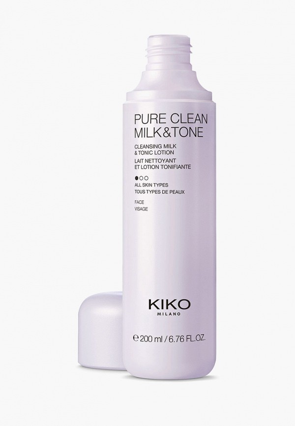 

Молочко для снятия макияжа Kiko Milano, Прозрачный, Pure clean milk & tone, 200 мл