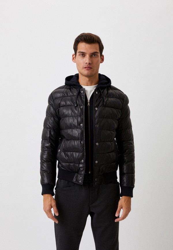 

Куртка кожаная утепленная Blouson, Черный