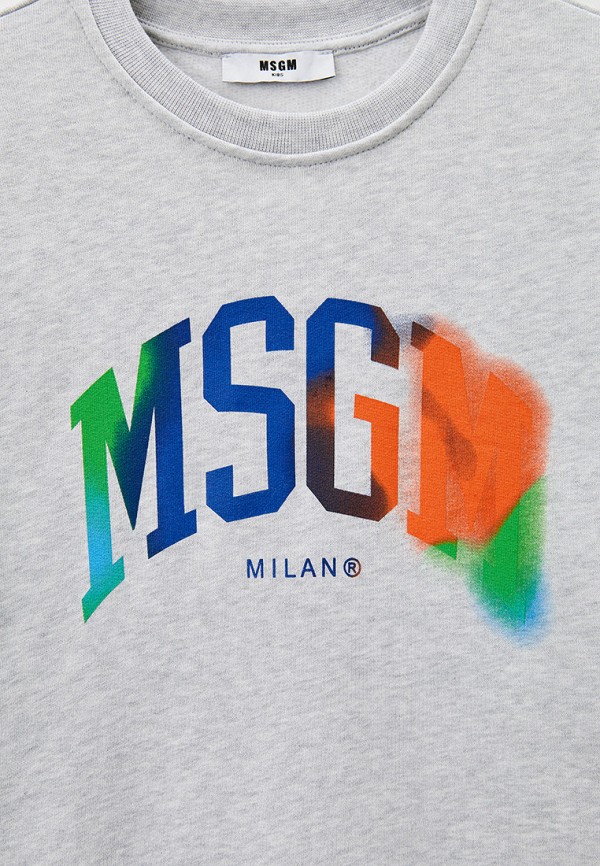 Свитшот MSGM Kids серый, размер 152, фото 3