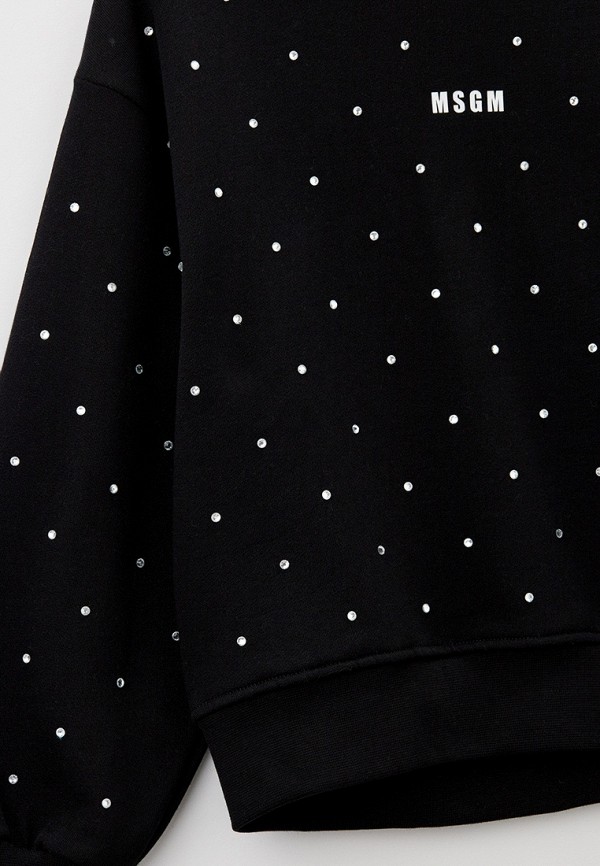 Свитшот MSGM Kids черный, размер 152, фото 3