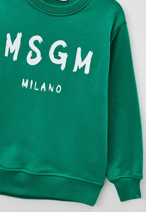Свитшот MSGM Kids зеленый, размер 140, фото 3