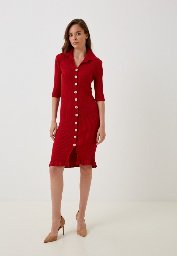 Платье Giorgio Di Mare красного цвета