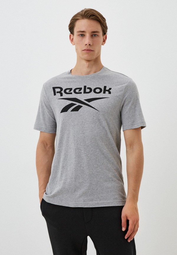 

Футболка Reebok, Серый, REEBOK IDENTITY STACKED LOGO T-SHIRT