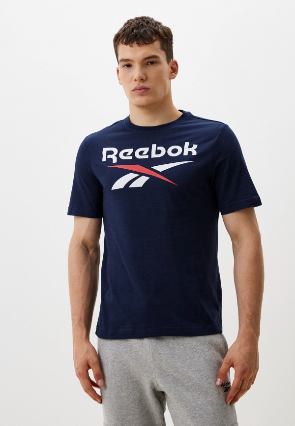 

Футболка Reebok, Синий, IDENTITY STACKED LOGO T-SHIRT