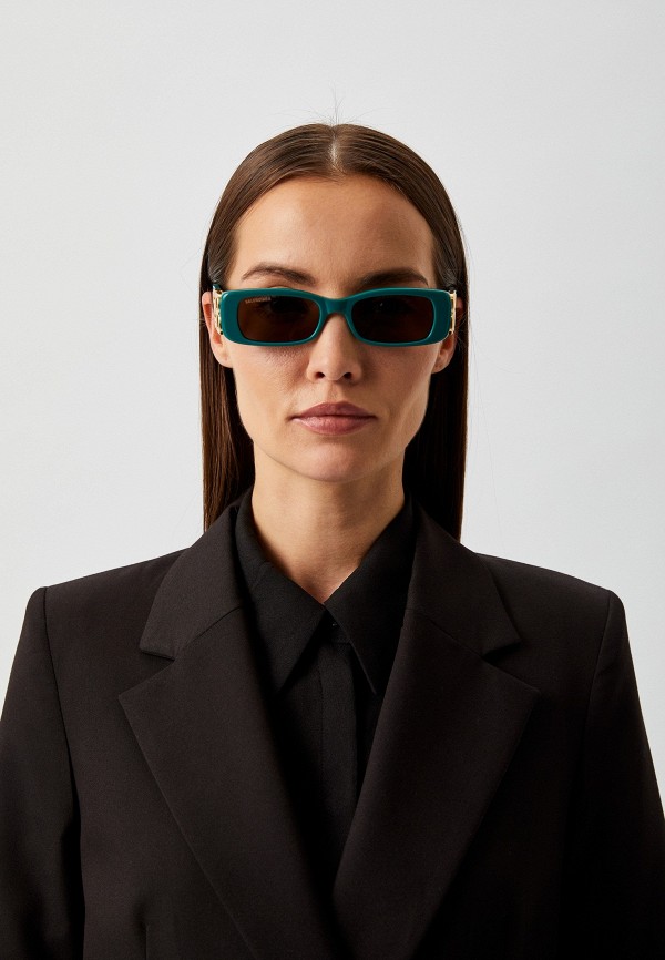 Очки солнцезащитные Balenciaga зеленый, размер 51, фото 5
