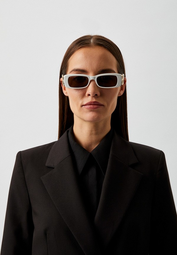 Очки солнцезащитные Balenciaga белый, размер 51, фото 5