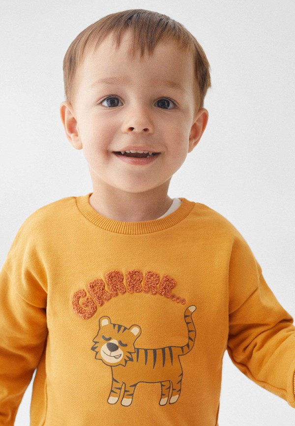 Свитшот Mango Kids желтый, размер 80, фото 3