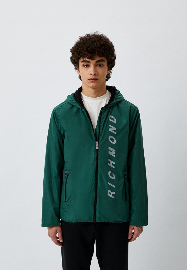 Куртка утепленная John Richmond зеленого цвета