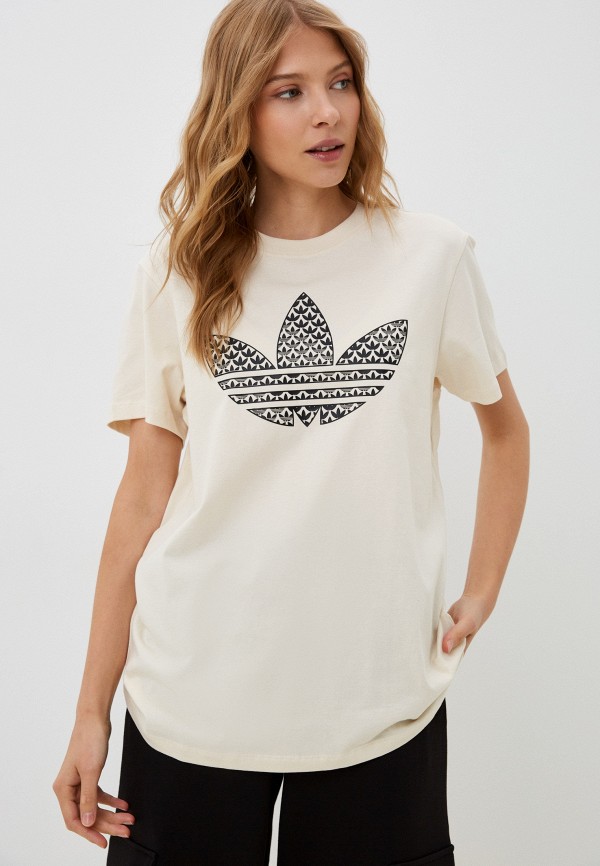 

Футболка adidas Originals, Бежевый, MONOGRAM INFILL