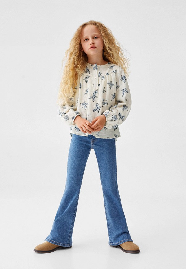 Блуза Mango Kids белый, размер 128, фото 7