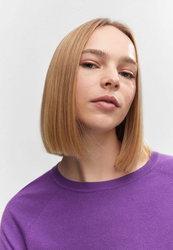 Джемпер Mango фиолетовый, размер 42, фото 4